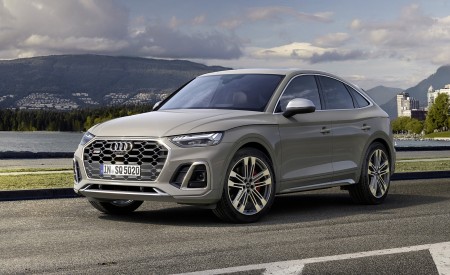 2021 Audi SQ5 Sportback TDI (Color: Quantum Gray) Front Three-Quarter Wallpapers 450x275 (44)