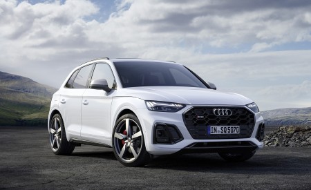 2021 Audi SQ5 TDI (Color: Glacier White) Front Three-Quarter Wallpapers 450x275 (88)