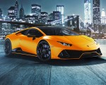 2021 Lamborghini Huracán EVO Fluo Capsule (Color: Orange) Front Three-Quarter Wallpapers 150x120