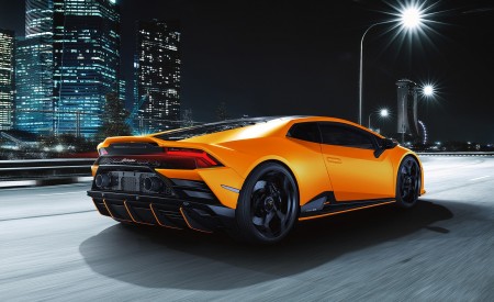 2021 Lamborghini Huracán EVO Fluo Capsule (Color: Orange) Rear Three-Quarter Wallpapers 450x275 (20)