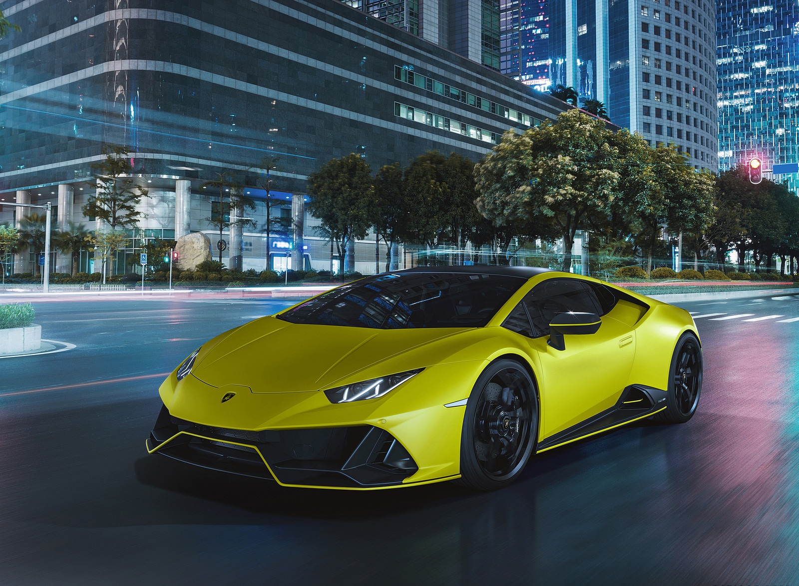 2021 Lamborghini Huracán EVO Fluo Capsule (Color: Yellow) Front Three-Quarter Wallpapers #8 of 21