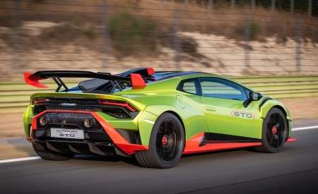 2021 Lamborghini Huracán STO Rear Three-Quarter Wallpapers 450x275 (15)