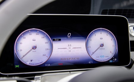 2021 Mercedes-Maybach S-Class (Color: Designo Crystal White / Silver Grey Pearl) Digital Instrument Cluster Wallpapers 450x275 (99)