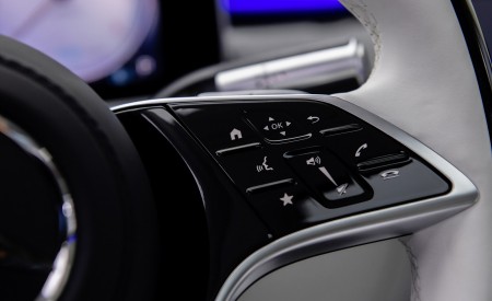 2021 Mercedes-Maybach S-Class (Color: Designo Crystal White / Silver Grey Pearl) Interior Steering Wheel Wallpapers 450x275 (91)
