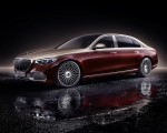 2021 Mercedes-Maybach S-Class (Color: Designo Rubellite Red / Kalahari Gold) Front Three-Quarter Wallpapers  150x120