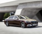 2021 Mercedes-Maybach S-Class (Color: Designo Rubellite Red / Kalahari Gold) Front Three-Quarter Wallpapers 150x120