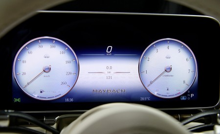 2021 Mercedes-Maybach S-Class (Leather Nappa macchiato beige bronze brown pearl) Digital Instrument Cluster Wallpapers 450x275 (51)