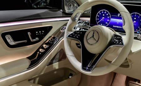 2021 Mercedes-Maybach S-Class (Leather Nappa macchiato beige bronze brown pearl) Interior Steering Wheel Wallpapers 450x275 (44)