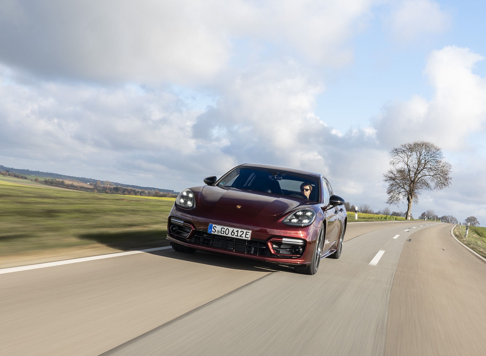 2021 Porsche Panamera 4 E-Hybrid (Color: Cherry Metallic) Front Wallpapers (11)
