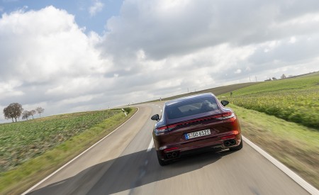 2021 Porsche Panamera 4 E-Hybrid (Color: Cherry Metallic) Rear Wallpapers 450x275 (7)