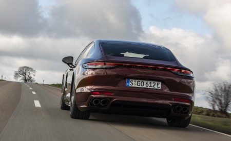 2021 Porsche Panamera 4 E-Hybrid (Color: Cherry Metallic) Rear Wallpapers 450x275 (18)