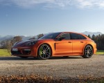 2021 Porsche Panamera 4 E-Hybrid Sport Turismo (Color: Papaya Metallic) Front Three-Quarter Wallpapers 150x120