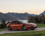 2021 Porsche Panamera 4 E-Hybrid Sport Turismo (Color: Papaya Metallic) Front Three-Quarter Wallpapers 150x120