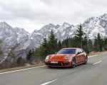 2021 Porsche Panamera 4 E-Hybrid Sport Turismo (Color: Papaya Metallic) Front Three-Quarter Wallpapers 150x120