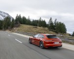 2021 Porsche Panamera 4 E-Hybrid Sport Turismo (Color: Papaya Metallic) Rear Three-Quarter Wallpapers 150x120
