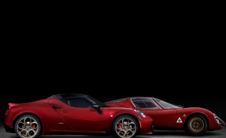 2020 Alfa Romeo 4C Spider 33 Stradale Tributo and 1967 Alfa Romeo 33 Stradale Side Wallpapers  450x275 (14)