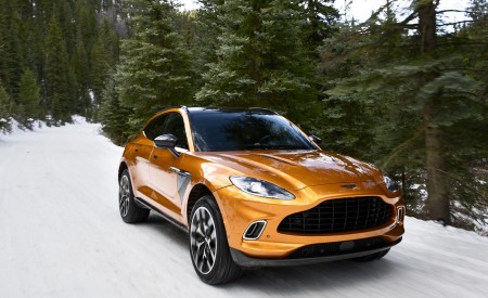 2021 Aston Martin DBX (Golden Saffron; US-Spec) Front Three-Quarter Wallpapers  450x275 (3)