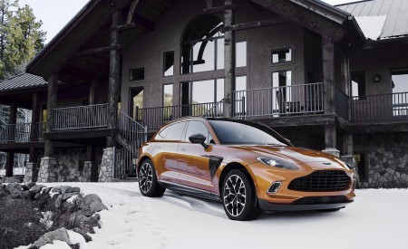 2021 Aston Martin DBX (Golden Saffron; US-Spec) Front Three-Quarter Wallpapers 450x275 (28)