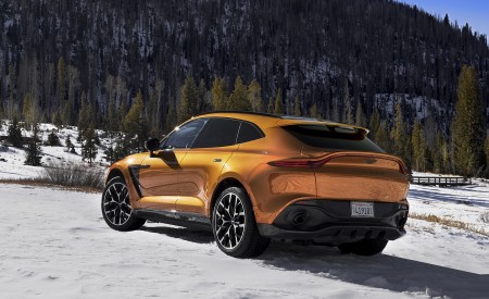 2021 Aston Martin DBX (Golden Saffron; US-Spec) Rear Three-Quarter Wallpapers 450x275 (30)