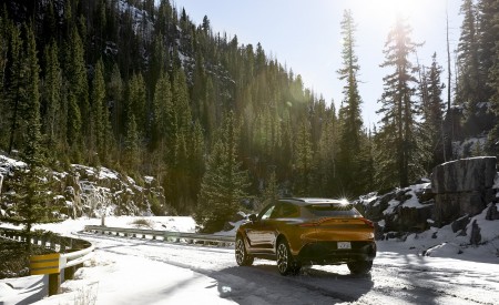 2021 Aston Martin DBX (Golden Saffron; US-Spec) Rear Three-Quarter Wallpapers 450x275 (10)