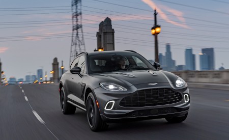 2021 Aston Martin DBX (Satin Xenon Grey; US-Spec) Front Three-Quarter Wallpapers 450x275 (39)