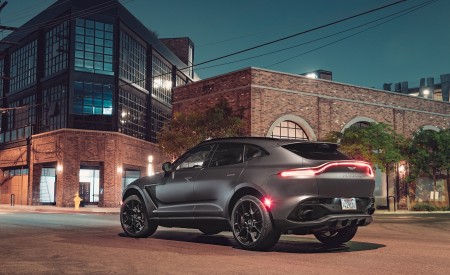 2021 Aston Martin DBX (Satin Xenon Grey; US-Spec) Rear Three-Quarter Wallpapers 450x275 (55)