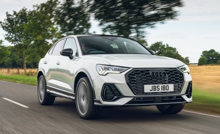 2021 Audi Q3 Sportback 45 TFSI e Plug-In Hybrid (Color: Dew Silver; UK-Spec) Front Three-Quarter Wallpapers 450x275 (2)
