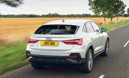 2021 Audi Q3 Sportback 45 TFSI e Plug-In Hybrid (Color: Dew Silver; UK-Spec) Rear Three-Quarter Wallpapers 450x275 (6)