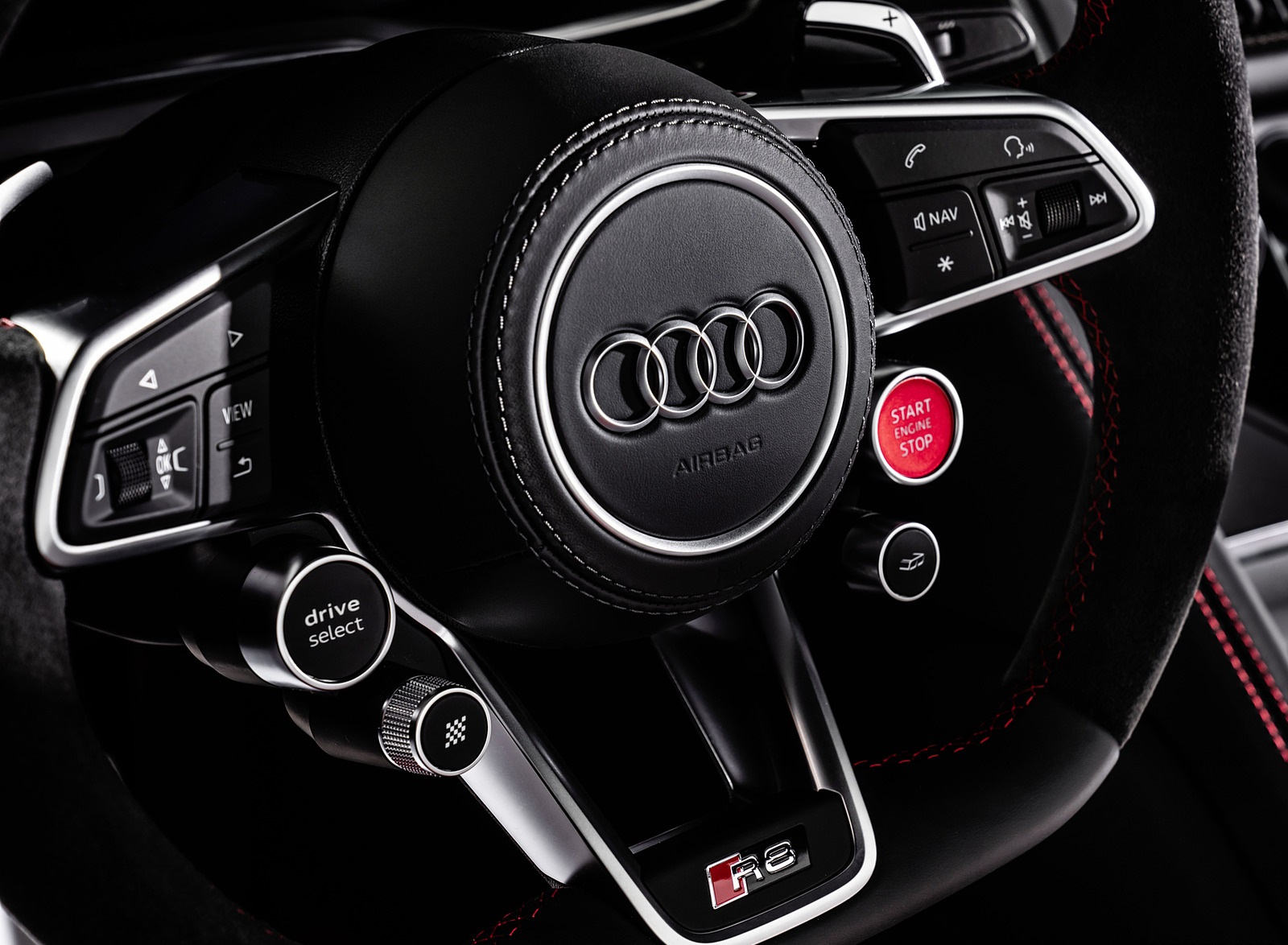 2021 Audi R8 Panther Edition Interior Steering Wheel Wallpapers  (13)