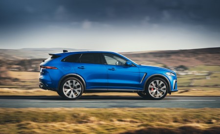2021 Jaguar F-PACE SVR (Color: Velocity Blue) Side Wallpapers 450x275 (43)