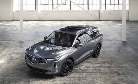 2022 Acura MDX SH-AWD Advance (Color: Liquid Carbon Metallic) Front Three-Quarter Wallpapers 450x275 (26)