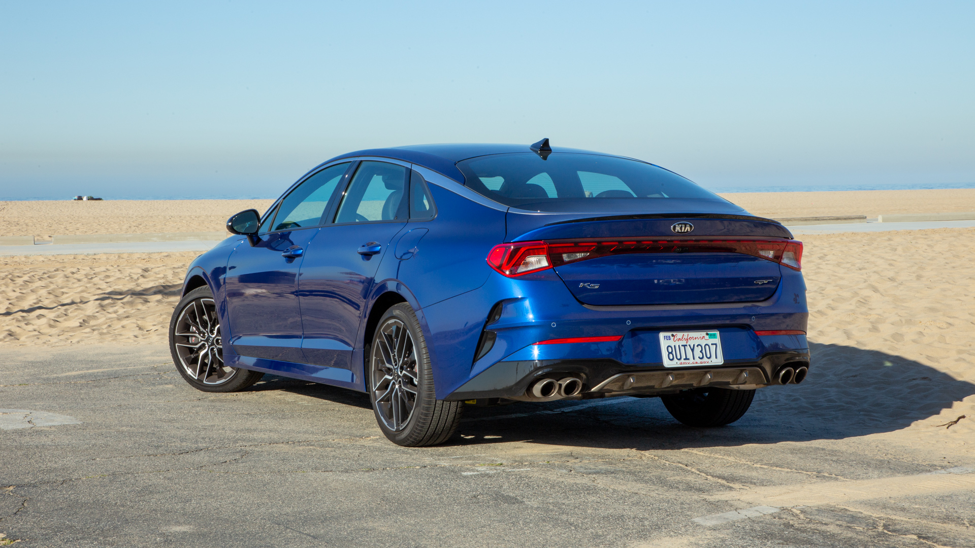 2021 Kia K5 GT (Color: Sapphire Blue) Rear Three-Quarter Wallpapers #34 of 49