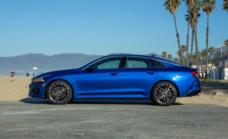 2021 Kia K5 GT (Color: Sapphire Blue) Side Wallpapers 450x275 (36)