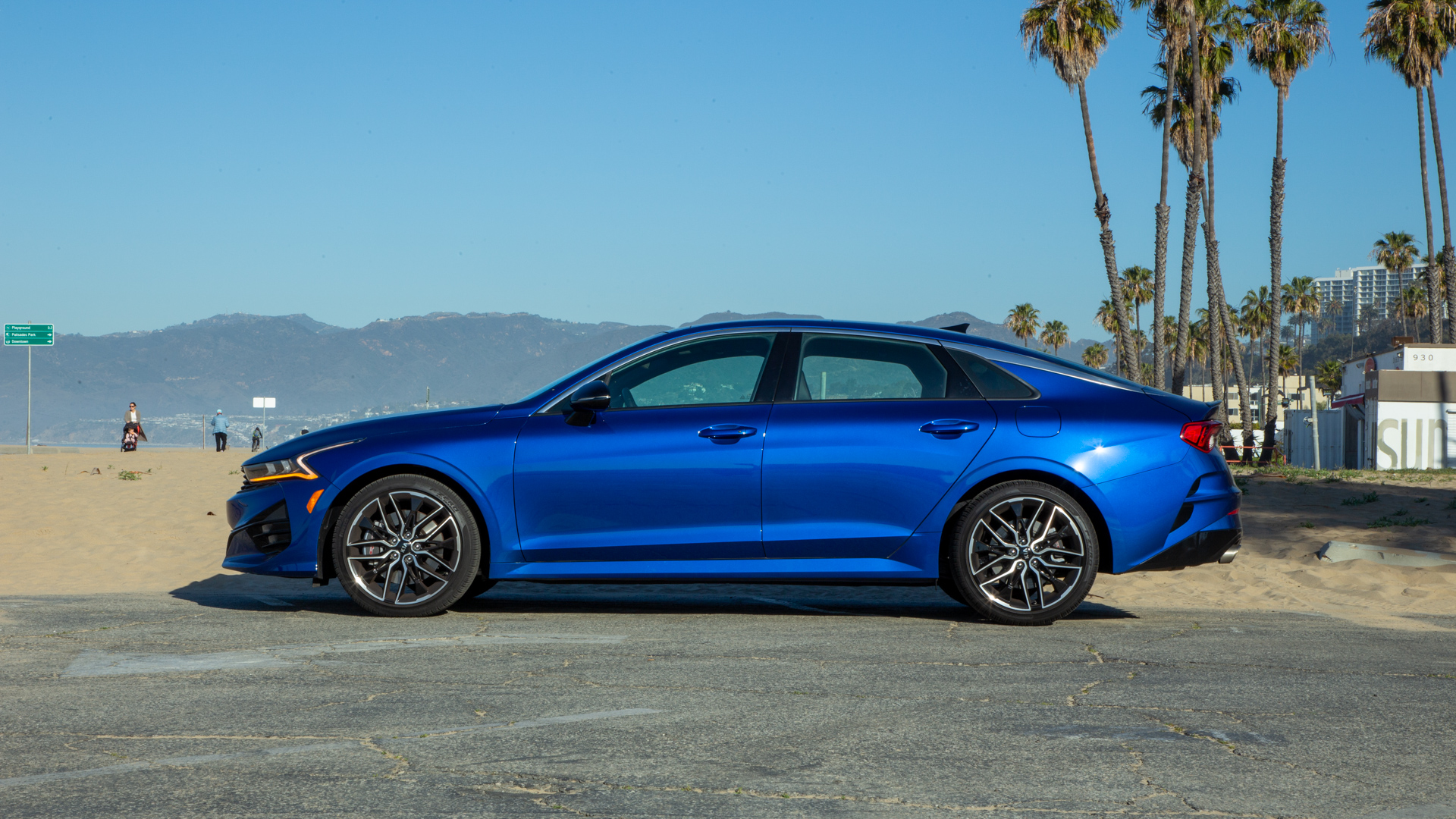 2021 Kia K5 GT (Color: Sapphire Blue) Side Wallpapers (6)