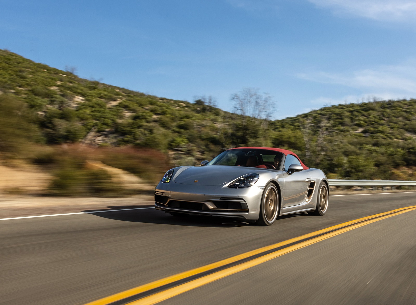 2021 Porsche 718 Boxster GTS 4.0 25 Years (Color: GT Silver) Front Three-Quarter Wallpapers (15)