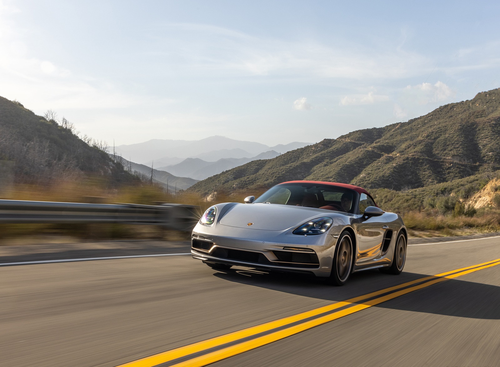 2021 Porsche 718 Boxster GTS 4.0 25 Years (Color: GT Silver) Front Wallpapers (8)