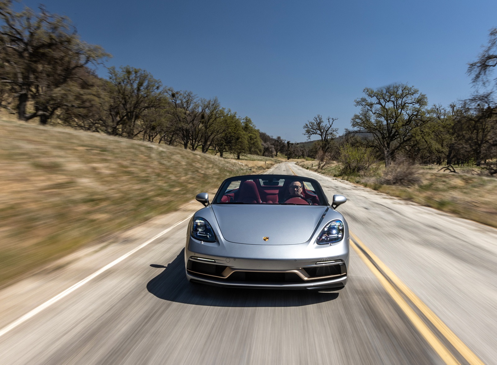 2021 Porsche 718 Boxster GTS 4.0 25 Years (Color: GT Silver) Front Wallpapers (10)