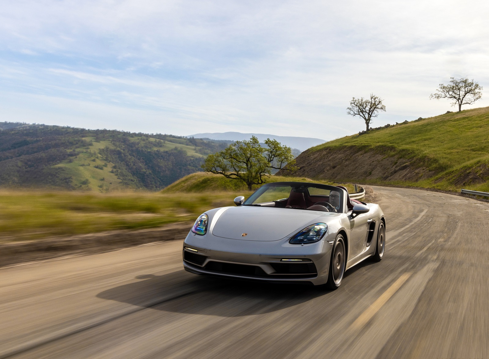 2021 Porsche 718 Boxster GTS 4.0 25 Years (Color: GT Silver) Front Wallpapers (12)