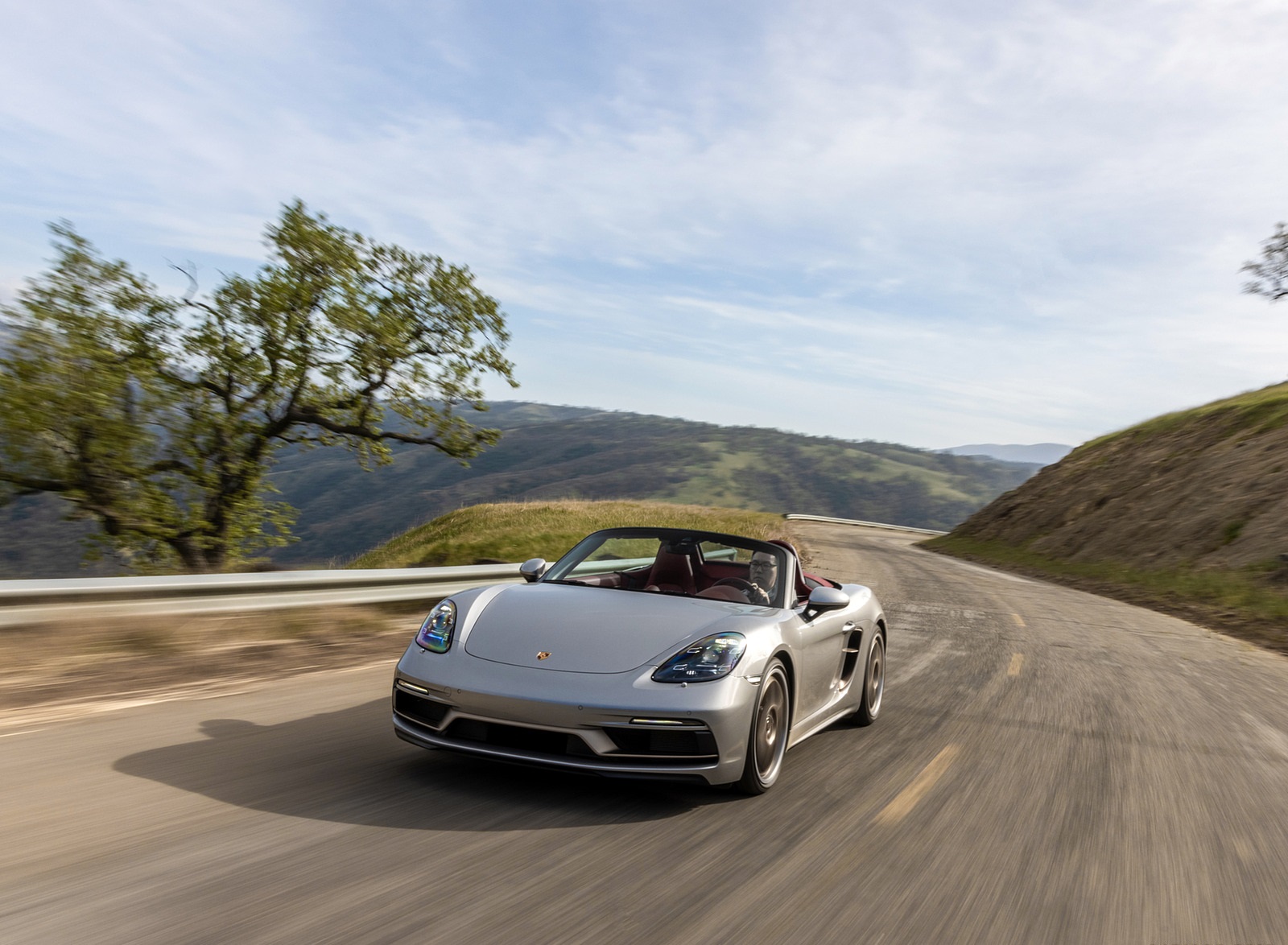 2021 Porsche 718 Boxster GTS 4.0 25 Years (Color: GT Silver) Front Wallpapers (13)