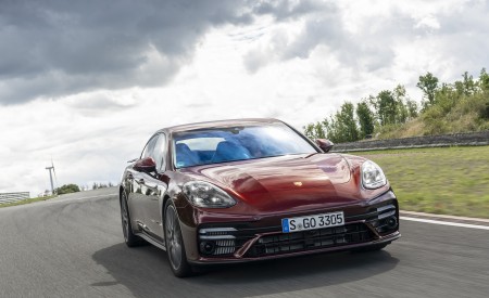 2021 Porsche Panamera Turbo S (Color: Cherry Metallic) Front Wallpapers 450x275 (5)