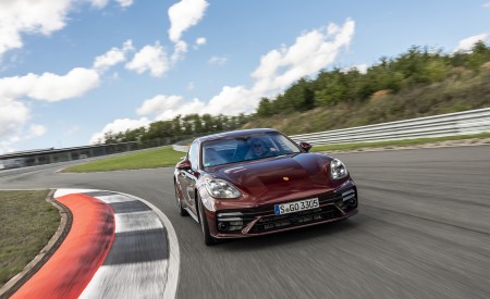 2021 Porsche Panamera Turbo S (Color: Cherry Metallic) Front Wallpapers 450x275 (10)