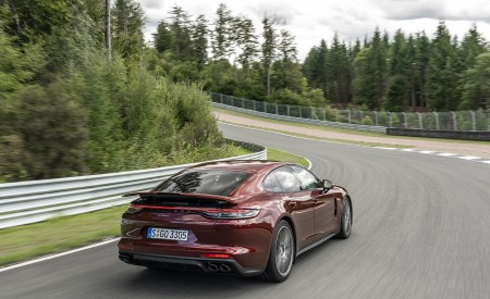 2021 Porsche Panamera Turbo S (Color: Cherry Metallic) Rear Three-Quarter Wallpapers 450x275 (16)