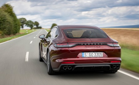 2021 Porsche Panamera Turbo S (Color: Cherry Metallic) Rear Wallpapers 450x275 (7)