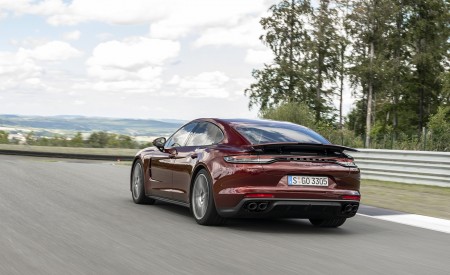 2021 Porsche Panamera Turbo S (Color: Cherry Metallic) Rear Wallpapers 450x275 (20)