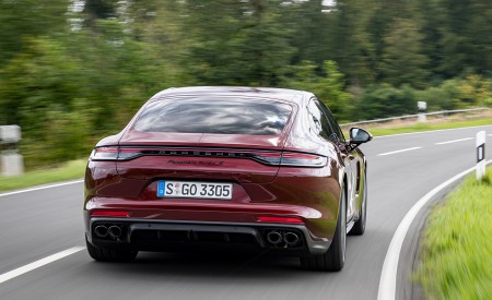 2021 Porsche Panamera Turbo S (Color: Cherry Metallic) Rear Wallpapers 450x275 (8)