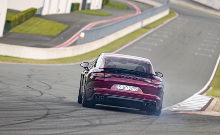2021 Porsche Panamera Turbo S (Color: Cherry Metallic) Rear Wallpapers 450x275 (13)