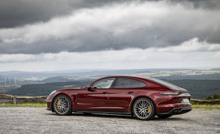 2021 Porsche Panamera Turbo S (Color: Cherry Metallic) Side Wallpapers 450x275 (34)