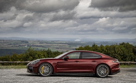 2021 Porsche Panamera Turbo S (Color: Cherry Metallic) Side Wallpapers 450x275 (35)