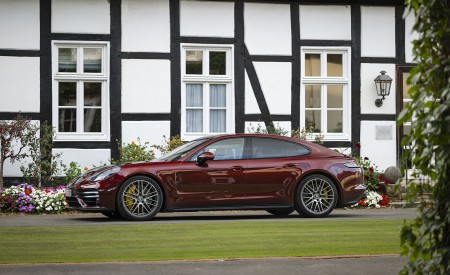 2021 Porsche Panamera Turbo S (Color: Cherry Metallic) Side Wallpapers 450x275 (36)