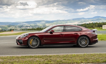 2021 Porsche Panamera Turbo S (Color: Cherry Metallic) Side Wallpapers 450x275 (29)